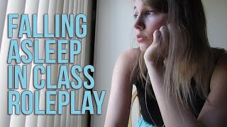 ASMR 💭 Falling Asleep in Class Roleplay soft speaking yawning breathing [upl. by Camilla682]