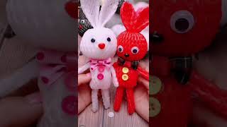 DIY  idea kreatif patung comel dari bahan bekas yang mudah short diy craft shortvideo ideas [upl. by Eendyc]