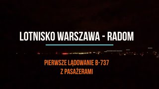 Lotnisko Warszawa  Radom  Pierwsze lądowanie z pasażerami [upl. by Asserat]