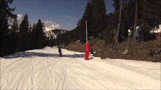 Snowboarding Flaine  Tourmaline Full Run [upl. by Oniskey]