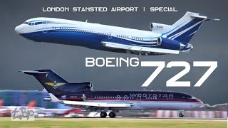 BOEING 727 Rare B727 at London Stansted Airport Weststar 72723 Starling Aviation 727200 [upl. by Chader]