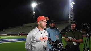 Coach Bush Speaks After UTRGV Footballs First Open Practice 9924 [upl. by Elrahc782]