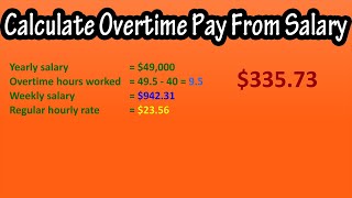 How To Calculate Overtime Pay From For Salary Employees [upl. by Briant]