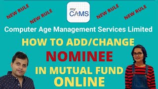 HOW TO ADD NOMINEE IN MYCAMS ONLINE  HOW TO ADD NOMINEE IN MUTUAL FUNDS ONLINE  NEW SEBI RULES [upl. by Cavanaugh]