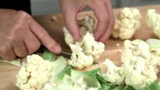 Kitchen Tips  How to Cut Cauliflower into Florets [upl. by Akelam]