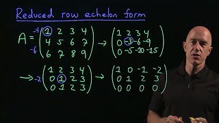 Reduced row echelon form  Lecture 11  Matrix Algebra for Engineers [upl. by Namyac]