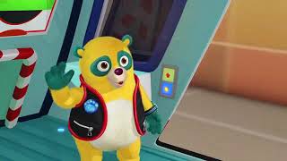 Special Agent Oso Taking RR Rapide Train Wolfie Dotty Station Ride Motorcycle Speedy Escape City [upl. by Kyla929]