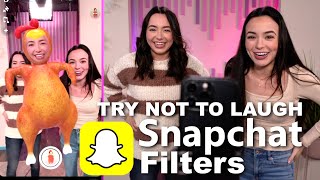 Try Not to Laugh Snapchat Filters  Merrell Twins [upl. by Dett]