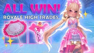 GETTING ALL WIN TRADES IN ROYALE HIGH ROYALE HIGH SUCCESSFUL TRADES 41 [upl. by Blanc]