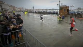 Venice marathon Water running [upl. by Rediah]