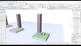 ARCHICAD FOUNDATION FOOT PLATE Membuat Pondasi Poer Tapak Trapezoidal Footing With Slope Morph [upl. by Theall]