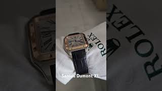 Cartier Santos Dumont XL manual wind steel and gold [upl. by Enriqueta]