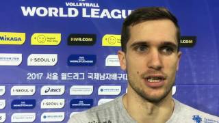 Gregor Ropret po prvem turnirju FIVB World League 2017 v Seulu [upl. by Yrakaz]