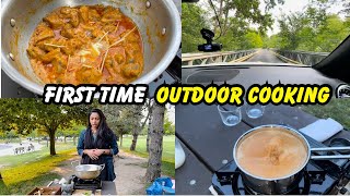 First time Outdoor Cooking in Canada  Dangerous Jaga Chaly Gye 😱ASMR Cooking Humainthekitchen [upl. by Ttoile]