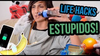 Probando Life hacks ESTUPIDOS [upl. by Heater]