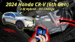 Honda CRV Hybrid Engine Oil Change Steps  2024 l 2023 plus Maintenance Mode [upl. by Ozen]