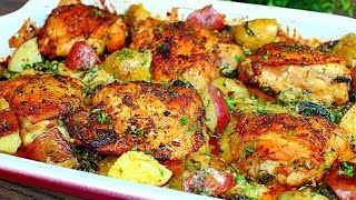 Creamy Garlic Butter Chicken and Potatoes Recipe  Easy Chicken and Potatoes Recipe [upl. by Gillead233]