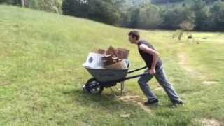 ELECTRIC MOTORIZED WHEELBARROW ATTACHMENT  The Hillbarrow [upl. by Eirena]