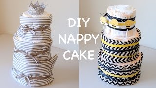 How to Make Diaper Cake  DIY Easy Nappy Cake Tutorial  Ali Coultas [upl. by Elocon47]