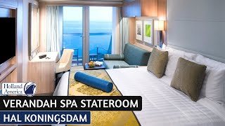 HAL Koningsdam  Spa Verandah Stateroom Full Tour amp Review 4K  Holland America Line [upl. by Iggie862]