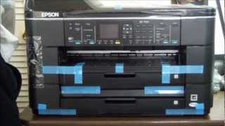 Epson WorkForce WF7520 Unboxing amp Setup [upl. by Leiuqeze]