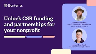 Unlock CSR funding and partnerships for your nonprofit  Bonterra Fundraising  Engagement [upl. by Camilla]