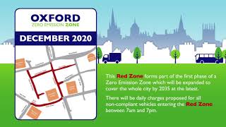 Oxford Zero Emission Zone Red Zone Jan 2020 [upl. by Nnyroc684]