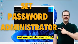 Set a Password and Unlock the Administrator Account by Command Prompt [upl. by Leirrad645]