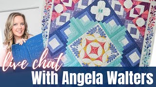 Machine Quilting Tips for Chevron Quilt Blocks  Live Chat with Angela Walters [upl. by Charlotta]