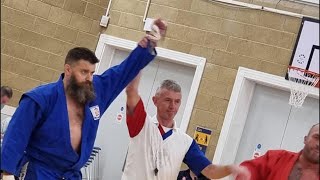 Barry Gibson vs Karl Etheringtonfinal of the 2021 British sambo championships masters division [upl. by Leikeze]