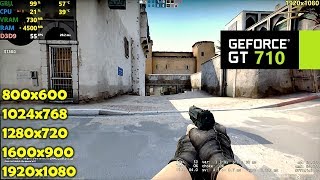 GT 710  CSGO  1080p 900p 720p 1024x768 800x600 [upl. by Amalee]