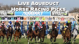 Live Aqueduct Horse Racing Picks [upl. by Iggam]