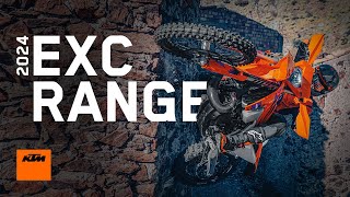 First Look 2024 KTM EXC Enduro Range  KTM [upl. by Erminie]