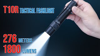 Trustfire T10R best tactical flashlight with 1800 lumens and a range of 276 meters [upl. by Atram167]