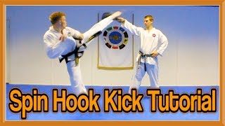 Taekwondo Spinning Hook Kick Tutorial  GNT How to [upl. by Gabbey]