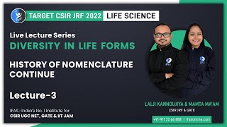 Diversity in Life Forms History of Nomenclature 2  Live Series  L3 [upl. by Sansen]