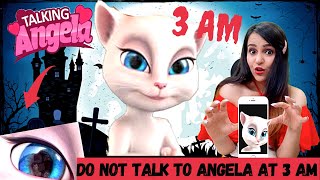 Testing the CREEPY Talking Angela App DO NOT DOWNLOAD [upl. by Enilarak]