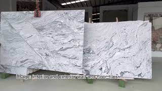 honed viscount white granite slab for countertops granite slab homedecor [upl. by Lilli]