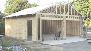 Building your own 24X24 garage and save money Steps from concrete to framing [upl. by Oramlub]