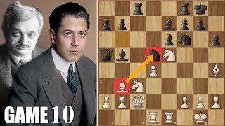 Havana Knights  Lasker vs Capablanca  WCC Game 10 1921 [upl. by Niki979]