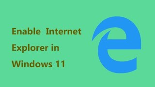 how to install internet explorer windows 11 enable internet explorer Mode on windows 11 [upl. by Libna]