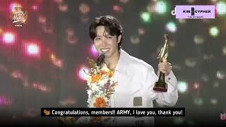 ENG SUB BTS JHOPE SPEECH for Best Album Bonsang amp TikTok Popularity Award Album at GDA 2022 [upl. by Iturhs]