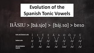 Evolution of Spanish from Latin Tonic Vowels [upl. by Beacham]