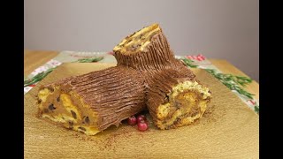 Nobake Christmas log A quick and easy recipe [upl. by Sidky664]