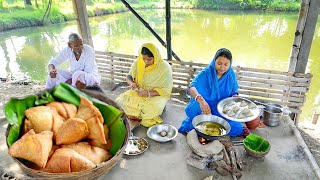 আজ আমি আর বোন আলু ফুলকপি দিয়ে গরম গরম খাস্তা সিঙ্গারা বানালাম খেয়ে সবাই খুশি  samosa recipe [upl. by Yesoj360]