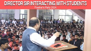 Director Sir Interacting with students at Freshers Party 2024  CIMAGE Group of Institutions [upl. by Nalon]