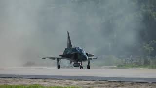 SAAB VIGGEN FULL AFTERBURNER TAKEOFF AT TELEMARK AIR SHOW 2018 [upl. by Ynohtona695]