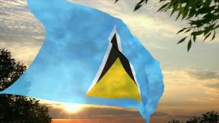 Flag and anthem of Saint Lucia [upl. by Dettmer]