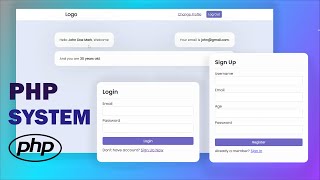 Creative Login and Registration form In HTML CSS amp PHP  Simple PHP System  step by step tutorial [upl. by Watkins]