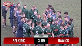 RUGBY REPORT amp ACTION  SELKIRK v HAWICK  3224  PREMIERSHIP [upl. by Linnet]